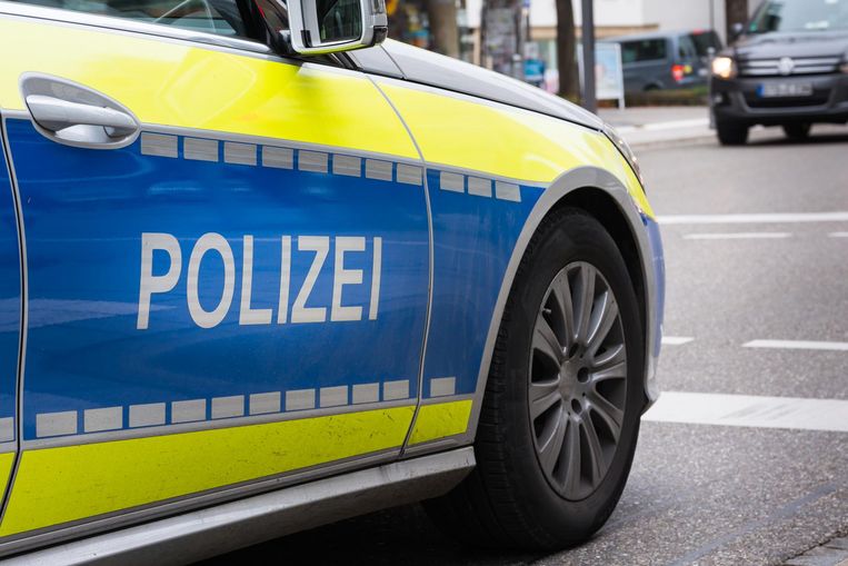 German Polizei Police Car Sports Fast Wheel Asphalt Mirror Blue