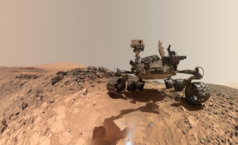 Een Amerikaans verkenningsvoertuig op Mars. 