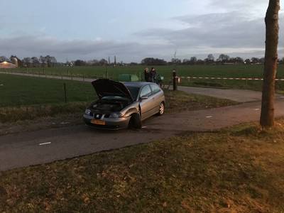 Automobiliste botst tegen boom in buitengebied bij Wekerom