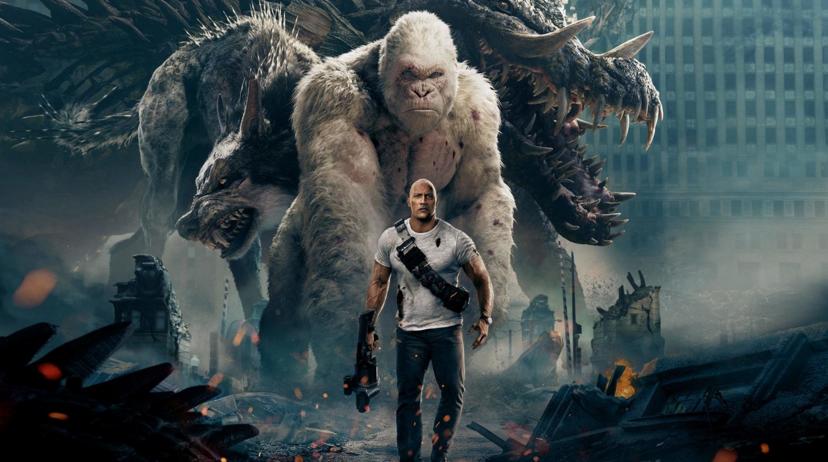 Dwayne Johnson in Rampage Big meets Bigger op Netflix