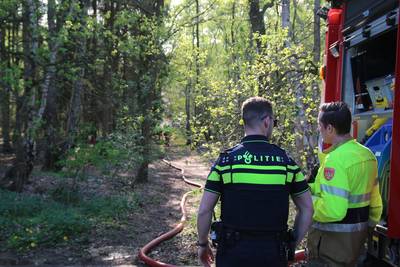 Weer bosbrand in Brestbos bij Boxmeer