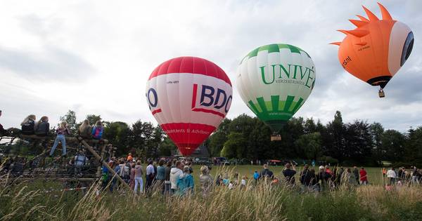 Ballonvaart vanaf Airport Loil trekt veel bekijks