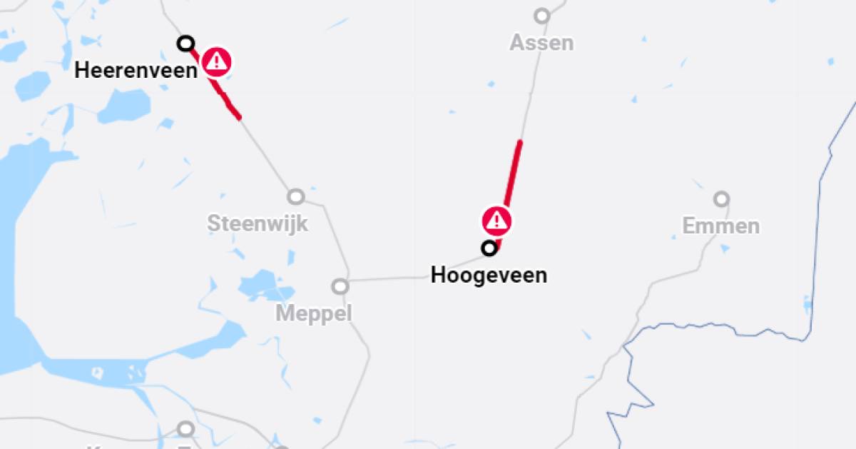 Aanrijdingen zorgen voor beperkt treinverkeer tussen Zwolle en Noord-Nederland.