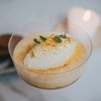 Feest in een glas: sabayon met kumquatijs, mandarijn en speculoos