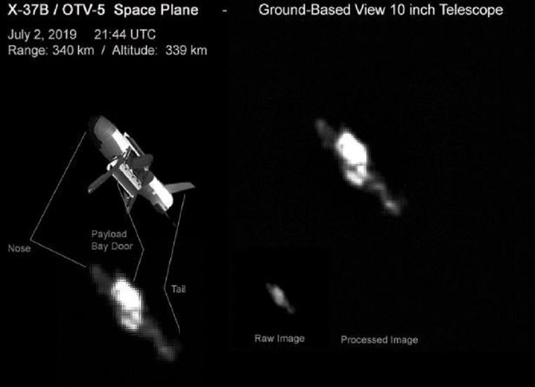 De X-37B, ook wel Orbital Test Vehicle (OTV) genoemd, lijkt op een miniatuurversie van de gepensioneerde spaceshuttle van NASA.