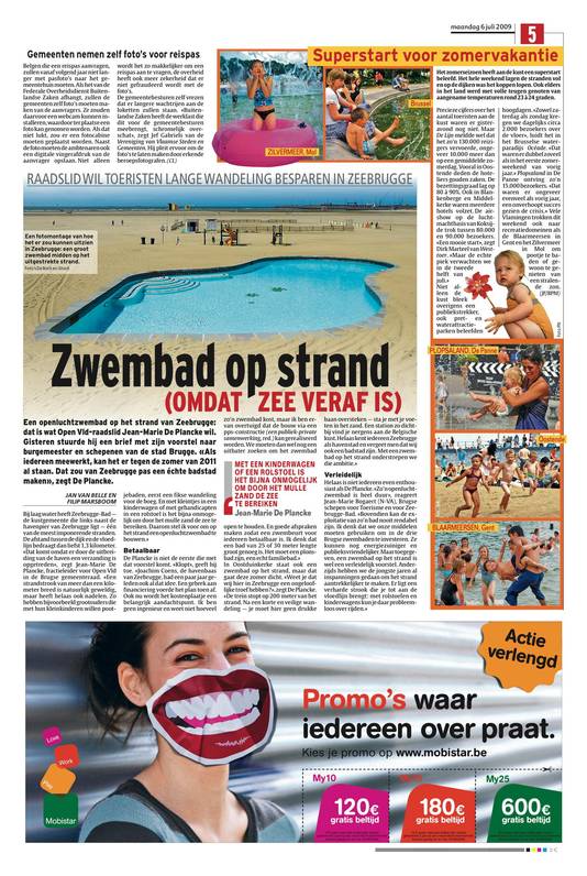 Geen Zwembad Wel Pop Upbar Op Strand Brugge Hln Be