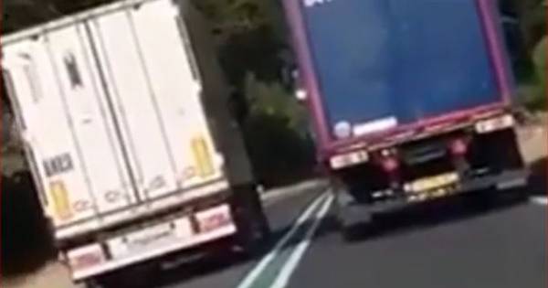 Trucker speelt met levens op dodenweg N36 bij Hardenberg