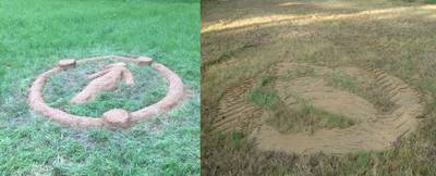 Oeps! ‘Iets te goed kunstwerk’ weggemaaid in Delden