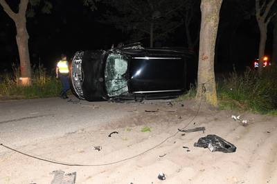 Beschonken bestuurder botst in Noordgouwe op boom