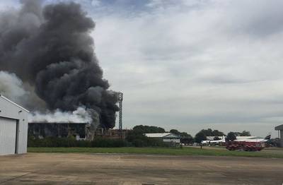Grote brand nabij Londens vliegveld
