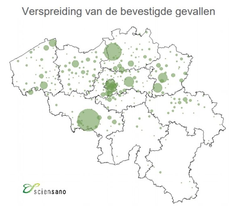 IN KAART. Aantal coronagevallen in ons land overschrijdt ...