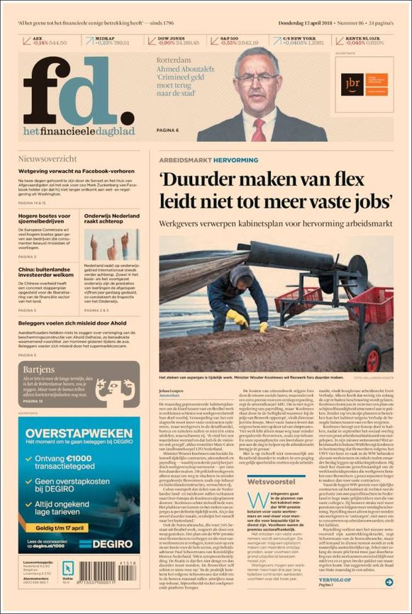 Het Financieele Dagblad behaalt de hoogste oplage ooit, dit is het