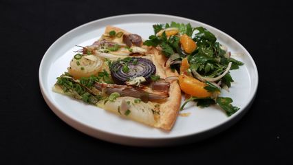 62. Galette d'oignons caramélisés