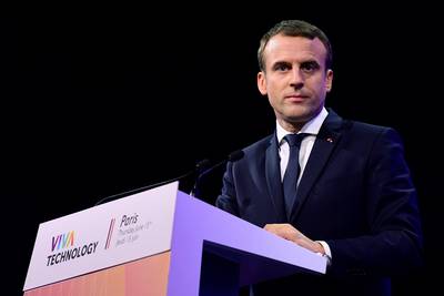 Rutte vanmorgen op de koffie bij Franse president Macron