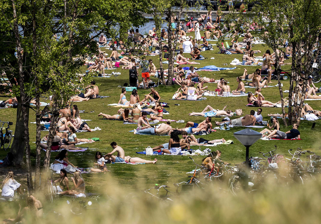 Stralend weer leidt tot grote drukte op stranden en parken ...