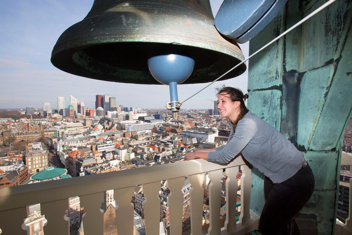 Verslaggever Graziella op het hoogste punt.