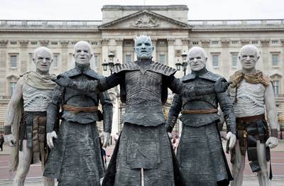 White Walkers Game of Thrones gespot in Londen