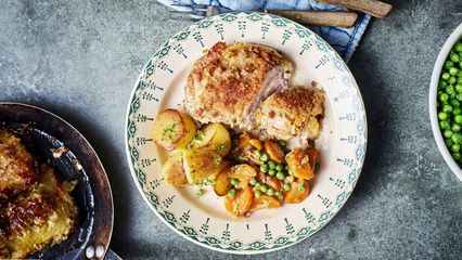 20. Cordon bleu, petits pois et carottes