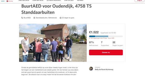 Oudendijk in Standdaarbuiten maakt zich sterk voor een AED