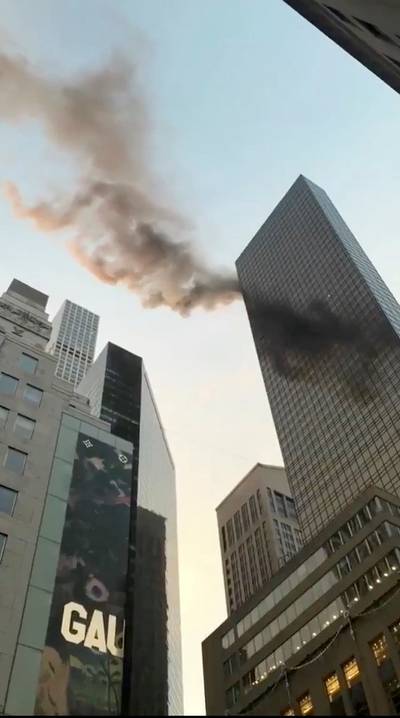 Brand op bovenverdieping van Trump Tower in New York