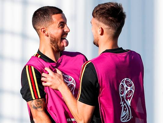 Hazard en ploeggenoot Januzaj